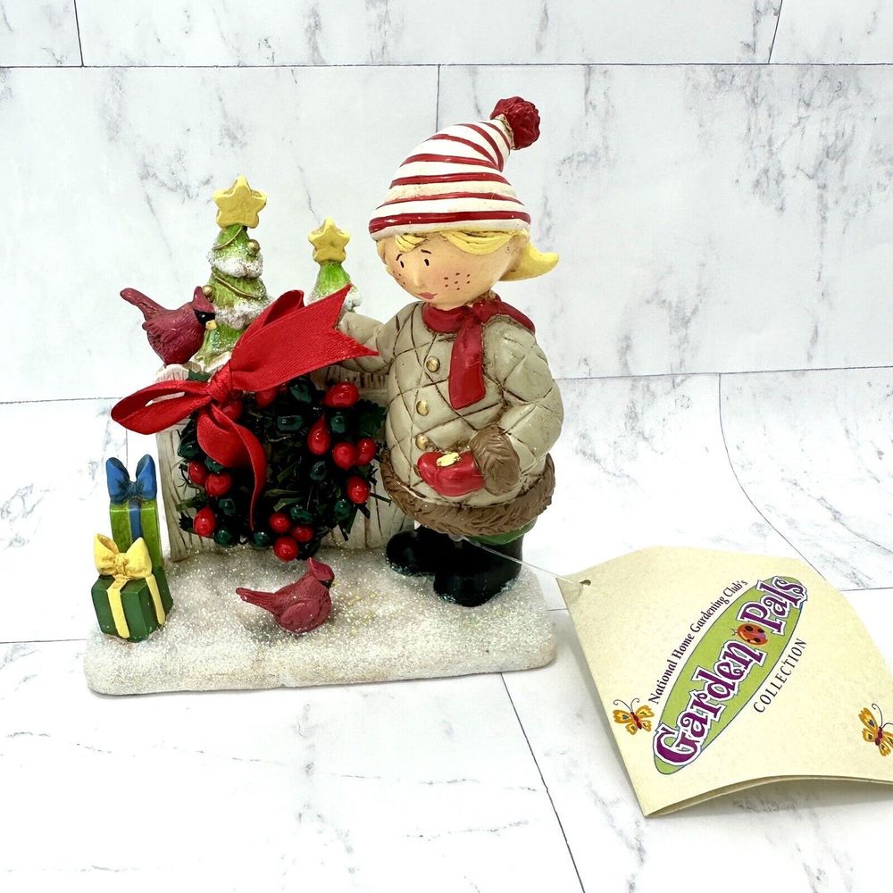 Christmas Figurine Garden Pals National Home Gardening Club "New Home"